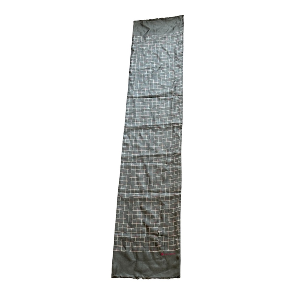 PACO RABANNE Silk & Wool Plaid Print Scarf - Picture 8 of 12